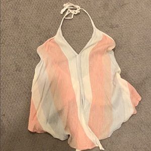 Multi colored halter top